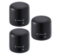 PRETYZOOM 3Pcs Silicone Wine Stopper Sealer Fizzy Wine Bottle Stopper with Bubble Sealer Lock Twisting Lock Design Convenient Storage Black Stylish for Preservation