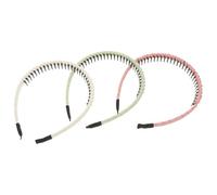 PRETYZOOM 3pcs Slip Headband for Women Comfortable Fabric Design for Makeup Routines Daily Wear Non-slip Teeth Comb Hair Bands for Ladies Fashion