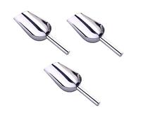 PRETYZOOM 3pcs Stainless Steel Ice Scoops Small 9-inch Ice Scoop for Freezer Food Containers Sturdy Kitchen Scooper Set
