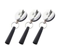PRETYZOOM 3pcs Telescopic Keychain Pen-cap with Universal Buckle and Automatic Rebound, Silicone and Steel Wire Material, Suitable for Small Hanging Items Can be Hung on Belts or Trouser