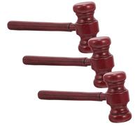 PRETYZOOM 3Pcs Wooden Judge Hammer for Natural Wood Gavel for Role Play Cosplay Accessories to Enhance Hand-Eye Coordination and Dexterity Birthday Gift for Boys