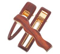 PRETYZOOM 3pcs Wooden Small Triangle Hair Clips for Women, Multipurpose Duckbill Barrettes in Chinese Style, Minimalist Elegant Design, for Pairing with Traditional Outfits like Cheongsams