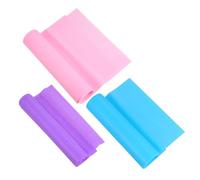 PRETYZOOM 3pcs Yoga Stretch Belt Each Elastic Fitness Strap for Flexibility Strength Training in Pink Purple Blue Non-slip Latex Bands for Yoga Pilates Physical Therapy