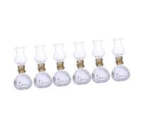 PRETYZOOM 3sets Vintage Style Oil Lanterns for Outside Kerosene Lanterns Large Chamber Glass Hurricane Lamp 2pcs*3