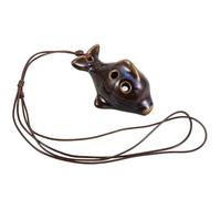 PRETYZOOM 4-hole Ceramic Dolphin Ocarina Portable Wind Instrument for Beginners and Children, Creative Kiln-glazed Musical Toy for Practice and Travel