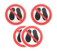 PRETYZOOM 4 Pcs Do Not Step on It Sticker Safety Signs Self Adhesive Easy Application Red Vinyl Floor Warning Decals for Indoor and Outdoor Use
