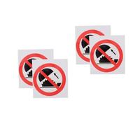 PRETYZOOM 4 pcs Do Not Touch Safety Sign Stickers Self-adhesive Warning Decals for Danger Areas Industrial Security Labels Risk Reduction Caution Warning Decals