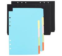 PRETYZOOM 4 Sets A6 Paper Binder Dividers with Tabs for Students, Easy to Manage Index Classified Labels and Page Dividers, for Books and Presentations, Pack