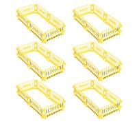 PRETYZOOM 40pcs Cm Yellow Plastic Model Train Construction Barricade with Weatherproof and High Visibility Features for Sand Table Displays and Train Track Layout Accessories