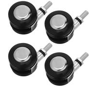 PRETYZOOM 4pcs 1.5 Inch M8 Threaded Office Chair Casters, Swivel Replacement Caster Wheels for Desk Chairs, Quiet Rolling Stem Wheels Compatible with Hard Floors and Carpets