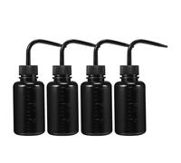 PRETYZOOM 4pcs 150ml Black Lightweight Squeezable Pe Wash Bottles for Body Tattoo and Eyelash Extensions, Leakproof Refillable Cleaning Bottles for Tattoo Supplies and Lash Care