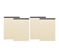 PRETYZOOM 4Pcs A4 Legal Pad Tear-Off Note Pads with Wide Ruled Lines, Suitable for Office Work and School Notes, Portable Beige Paper