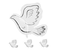 PRETYZOOM 4Pcs Aluminum Foil Pigeon Balloons for Weddings Birthdays Memorials Celebrations Decorative Supplies for Peaceful Events