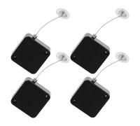 PRETYZOOM 4pcs Anti-Theft Pull Box Retractable Cable Lock for Tablets and Devices with Portable Design and Easy Installation, Black Steel Wire Rope for Exhibitions and Offices