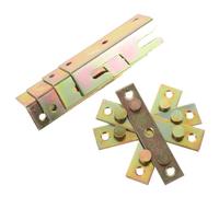 PRETYZOOM 4pcs Bed Rail Support Brackets Heavy Duty Iron Bed Frame Brackets for Headboard and Footboard with Easy Installation and Reliable Support in Golden Colour