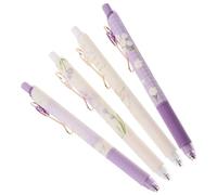 PRETYZOOM 4Pcs Black Gel Ink Pens Smooth Writing Press Type for Students Office Home Use Comfortable Grip Neutral Pen