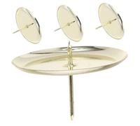 PRETYZOOM 4pcs Candle Holder Round Iron Candle Fixing Holders for Tea Lights Modern Table Decoration for Thanksgiving Christmas and Year Celebrations
