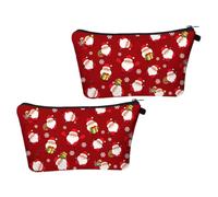 PRETYZOOM 4pcs Christmas Makeup Bags Portable Toiletry Organizer Unique Printed Design for Travel Lightweight Cosmetic Pouch for Women Zippered Storage for Accessories and Personal Items