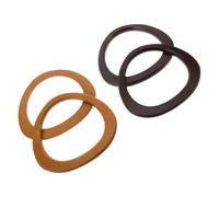 PRETYZOOM 4pcs D-Shaped Wooden Bag Handle for Handbag Making, Smooth Grip | Natural Wood Grain Finish, Rounded Edges, Fits Handmade Bags, for Knitters and Sewing Enthusiasts