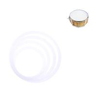 PRETYZOOM 4pcs Drum Kit Mute Rings White PC Film Non Slip Damper Rings Easy to Carry Not Easy to Deform Or Break Practical Drum Kit Accessory