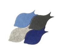 PRETYZOOM 4Pcs Fish Felt Wall Art Decor Self-Adhesive Bulletin Board Tiles Creative Felt Crafts for Home Office Bedroom School Notice Boards