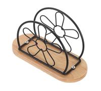PRETYZOOM 4pcs Freestanding Stainless Steel Napkin Holders with Flower Design Decorative Tissue Dispensers for Kitchen Counters Dining Tables Outdoor Picnics Guest Napkin Holder