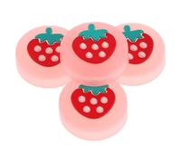 PRETYZOOM 4pcs Glow in The Dark Thumbstick Grips Joystick Caps Silicone Pink Cute Fruit Design Comfortable Grip Improved Control for Game Controllers in Low Light Conditions