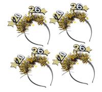 PRETYZOOM 4Pcs Graduation Party Headband Glitter Star Hair Accessories for Years Eve Photo Props Stylish and Comfortable Headbands for Festive Celebrations