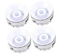PRETYZOOM 4pcs Guitar Volume Knobs White Gear Design Black Letters Electric Guitar Bass Volume Control Knob Accessories for Tuning