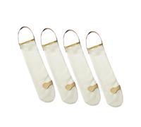 PRETYZOOM 4pcs Hanging Mesh Storage Bags for Vegetables and Fruits Breathable Long Net Design for Onion Garlic Potato Holder Reusable Washable Kitchen and Camper Organizer