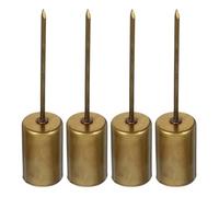 PRETYZOOM 4pcs Holiday Candle Cups Taper Candles Tapered Stick Holder Table Decorations box Christmas Decor Holder with Spike Metal Cup Iron