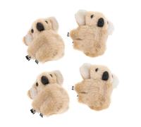 PRETYZOOM 4pcs Koala Hair Accessories for Girls Lambswool Hair Clips Creative Vivid Koala Design Khaki