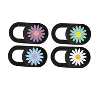 PRETYZOOM 4pcs Laptop Camera Cover Privacy Protect Cover for People Who Value Security and Peace of Mind, Daisy Pattern Design, Ultra Thin Abs Plastic Adhesive Tape, Prevents Spying