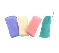 PRETYZOOM 4pcs Mesh Soap Bags with Drawstring Hanging for Exfoliating and Foaming, Pe Material Soap Pouch Suitable for Bathroom and Travel Use
