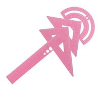 PRETYZOOM 4pcs Metal Protractor and Anti-skid Ruler Set Ergonomic Design, Drafting Tool for Architecture and Score Measurement, Geometry Kit for Students and Office Use