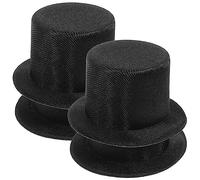 PRETYZOOM 4pcs Mini Hat My Life Doll Accessories Christmas Accessories Fascinator Top Hats Pet Toys Tiny Hat Tiny Tops Hat Micro Toys Miniature Doll Hats Child Birthday Hat Cloth Straight