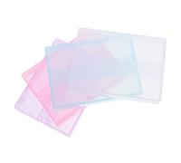 PRETYZOOM 4Pcs Nail Drill Bits Storage Boxes Mini Manicure Tool Organizer with Compartments Material Portable for Professional and Home Use Pink Purple Green White