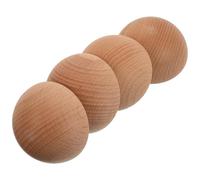 PRETYZOOM 4pcs Natural Solid Wood Decorative Finials for Staircase and Cabinet Posts Ball Shape Hardwood Material for Home and Furniture Accents