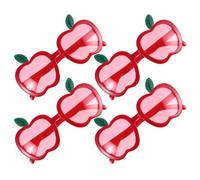 PRETYZOOM 4pcs Novelty Tropical Fruit Sunglasses for Summer Beach Party, Lightweight PC Material, Eye-catching Photography Prop, Fruit Shaped Eyewear for Birthday Party and Photo Booth