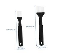 PRETYZOOM 4pcs Nylon Bristle Pastry Brushes with Plastic Grip Heat Resistant BBQ Cooking Basting Brushes for Grilling Roasting Baking for Food Preparation