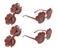 PRETYZOOM 4Pcs Paw Shaped Sunglasses for Fun Animal Costume Accessory Eye Catching Party Eyewear for Birthday Celebrations and Creative Photo Props
