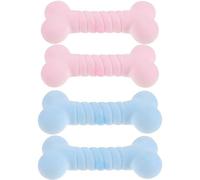 PRETYZOOM 4pcs Pet Dog Chewing Stick Teething Teeth Cleaning Sturdy Tpr Rubber Unique Shape Interactive Chew for Puppies and Small Dogs