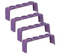 PRETYZOOM 4pcs Plastic Test Tube Rack Stand Lightweight and Fine Workmanship Science Classroom School Teaching Equipment Organizer for Laboratory Use Random Color