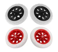 PRETYZOOM 4pcs Replacement Wheels for Utility Cart and Hand Truck, Lightweight Plastic Casters with Smooth Rolling, Suitable for Indoor and Outdoor Use, Universal Folding Grocery Cart