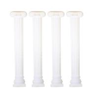 PRETYZOOM 4pcs Roman Column Backdrop with Corinthian Style, Lightweight Polyester Wedding Party Decorations, Easy to Install Ancient Greek Pillars for Outdoor Lawn Weddings and Maternity