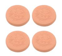 PRETYZOOM 4pcs Round Terracotta Bread Warmer Set Rustic Bread Basket Food Warmer Stone for Pastry and Tortilla Insulation Kitchen Keeper for Indoor Use