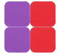 PRETYZOOM 4pcs Rubber Bottle Lid Gripper Pad Coaster Set Square Non-Slip Portable Creative Design Craftsmanship for Kitchen Jar Opening