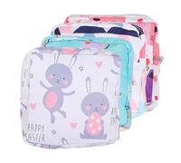 PRETYZOOM 4Pcs Sanitary Napkin Storage Bags Waterproof Portable Sanitary Towel Organizers Assorted Colors Rabbit Cat Mouse