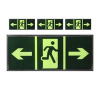 PRETYZOOM 4pcs Self Luminous Emergency Exit Signs Acrylic Safety Exit Indicators Resistant to Damage for Large Spaces Neon Night Glow Decals