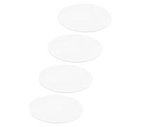 PRETYZOOM 4pcs Silver Acrylic Mirror round Trays 20cm Diameter 1.5mm Thick for Wedding Centerpieces Jewelry Display Decorative Vanity Serving Plates